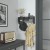 Flash Furniture HFMHD-GDI-CRE8-112315-GG 24" Wall Mounted Coat Rack with Upper Shelf, Wire Baskets, and Hooks, Blackwashed addl-1