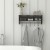 Flash Furniture HFMHD-GDI-CRE8-112315-GG 24" Wall Mounted Coat Rack with Upper Shelf, Wire Baskets, and Hooks, Blackwashed addl-5