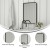 Flash Furniture HFMHD-GDI-CRE8-212315-GG 20" x 30" Decorative Wall Mirror with Rounded Corners, Matte Black addl-3
