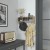 Flash Furniture HFMHD-GDI-CRE8-902315-GG 24" Wall Mounted Coat Rack with Upper Shelf, Wire Baskets, and Hooks, Rustic Brown addl-1