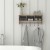 Flash Furniture HFMHD-GDI-CRE8-902315-GG 24" Wall Mounted Coat Rack with Upper Shelf, Wire Baskets, and Hooks, Rustic Brown addl-5