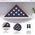 Flash Furniture HFMHD-GDIS-CRE8-254315-GG Mahogany Memorial Flag Display Case for 9.5" x 5" American Veteran Flag addl-3