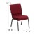 Flash Furniture XU-CH-60096-BY-SILV-GG Hercules Series 18.5" Burgundy Fabric Stacking Church Chair with Silver Vein Frame addl-1