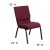 Flash Furniture XU-CH-60096-BYXY56-GG Hercules Series 18.5" Burgundy Patterned Fabric Stacking Church Chair with Gold Vein Frame addl-1