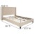 Flash Furniture HG-35-GG Queen Size Tufted Upholstered Platform Bed, Beige Fabric addl-3