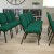 Flash Furniture XU-CH-60096-GN-GG Hercules Series 18.5" Green Patterned Stacking Church Chair and Gold Vein Frame addl-1
