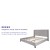 Flash Furniture HG-44-GG King Size Tufted Upholstered Platform Bed, Light Gray Fabric addl-3