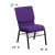 Flash Furniture XU-CH-60096-PU-BAS-GG Hercules Series 18.5" Purple Fabric Church Chair with Book Basket and Gold Vein Frame addl-1