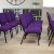Flash Furniture XU-CH-60096-PU-BAS-GG Hercules Series 18.5" Purple Fabric Church Chair with Book Basket and Gold Vein Frame addl-2