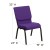 Flash Furniture XU-CH-60096-PU-GG Hercules Series 18.5" Purple Fabric Stacking Church Chair with Gold Vein Frame addl-1