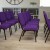 Flash Furniture XU-CH-60096-PU-GG Hercules Series 18.5" Purple Fabric Stacking Church Chair with Gold Vein Frame addl-2