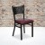Flash Furniture XU-DG-60099-COF-BURV-GG Coffee Back Black Metal Restaurant Chair with Burgundy Vinyl Seat addl-1