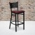 Flash Furniture XU-DG-60114-COF-BAR-BURV-GG Coffee Back Black Metal Restaurant Barstool with Burgundy Vinyl Seat addl-1