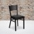 Flash Furniture XU-DG-60115-GRD-BLKV-GG Grid Back Black Metal Restaurant Chair with Black Vinyl Seat addl-1