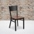 Flash Furniture XU-DG-60115-GRD-CHYW-GG Grid Back Black Metal Restaurant Chair with Cherry Wood Seat addl-1