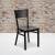 Flash Furniture XU-DG-60115-GRD-MAHW-GG Grid Back Black Metal Restaurant Chair with Mahogany Wood Seat addl-1
