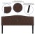 Flash Furniture HG-HB1708-K-DBR-GG Dark Brown Tufted Upholstered King Size Headboard, Fabric addl-3