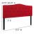 Flash Furniture HG-HB1708-Q-R-GG Red Tufted Upholstered Queen Size Headboard, Fabric addl-5