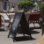 Flash Furniture HGWA-CB-3020-BLK-GG Canterbury 30" x 20" Black Wooden A-Frame Magnetic Indoor/Outdoor Freestanding Double Sided Chalkboard Sign addl-6