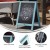 Flash Furniture HGWA-CB-3020-RBNBLU-GG Canterbury 30" x 20" Robin Blue Wooden A-Frame Magnetic Indoor/Outdoor Freestanding Double Sided Chalkboard Sign addl-3