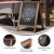 Flash Furniture HGWA-CB-3020-TORCH-GG Canterbury 30" x 20" Torched Brown Wooden A-Frame Magnetic Indoor/Outdoor Freestanding Double Sided Chalkboard Sign addl-3
