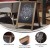 Flash Furniture HGWA-CB-3020-TORCH-GG 30" x 20" Indoor/Outdoor Freestanding Torched Brown Wood A-Frame Magnetic Chalkboard addl-3