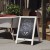 Flash Furniture HGWA-CB-3020-WHWSH-GG Canterbury 30" x 20" White Wash Wooden A-Frame Magnetic Indoor/Outdoor Freestanding Double Sided Chalkboard Sign addl-1