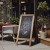 Flash Furniture HGWA-CB-4824-TORCH-GG Canterbury Torched Brown 48" x 24" Wooden A-Frame Indoor/Outdoor A-Frame Magnetic Chalkboard Sign Set addl-1