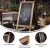 Flash Furniture HGWA-CB-4824-TORCH-GG Canterbury Torched Brown 48" x 24" Wooden A-Frame Indoor/Outdoor A-Frame Magnetic Chalkboard Sign Set addl-3