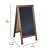 Flash Furniture HGWA-CB-4824-TORCH-GG Canterbury Torched Brown 48" x 24" Wooden A-Frame Indoor/Outdoor A-Frame Magnetic Chalkboard Sign Set addl-4