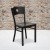 Flash Furniture XU-DG-60119-CIR-MAHW-GG Circle Back Black Metal Restaurant Chair with Mahogany Wood Seat addl-1