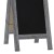 Flash Furniture HGWA-GDI-CRE8-132315-GG Canterbury 40" x 20" Wooden A-Frame Magnetic Indoor/Outdoor Freestanding Double Sided Chalkboard Sign, Gray Wash addl-8