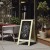 Flash Furniture HGWA-GDI-CRE8-554315-GG Canterbury 40" x 20" Green Wooden A-Frame Magnetic Indoor/Outdoor Freestanding Double Sided Chalkboard Sign addl-1