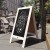 Flash Furniture HGWA-GDI-CRE8-754315-GG Canterbury 40" x 20" White Wooden Indoor/Outdoor A-Frame Magnetic Chalkboard Sign Set addl-6