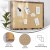 Flash Furniture HGWA-LINEN-18X24-BRN-GG Rustic Wall Mount Torched Brown Linen Board with Wood Push Pins, 18" x 24"  addl-3
