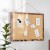 Flash Furniture HGWA-LINEN-20X30-BRN-GG Rustic Wall Mount Torched Brown Linen Board with Wood Push Pins, 20" x 30"  addl-1