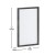 Flash Furniture HGWA-WHITE-20X30-BLK-GG Wall Mount White Board with Dry Erase Marker, 4 Magnets, Eraser, Black, 20" x 30 addl-4