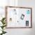 Flash Furniture HGWA-WHITE-20X30-BRN-GG Wall Mount White Board with Dry Erase Marker, 4 Magnets, Eraser, Torched Brown, 20" x 30"  addl-5