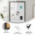 Flash Furniture HGWA-WHITE-24X36-BLK-GG Wall Mount White Board with Dry Erase Marker, 4 Magnets, Eraser, Black, 24" x 36"  addl-3
