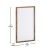 Flash Furniture HGWA-WHITE-24X36-BRN-GG Wall Mount White Board with Dry Erase Marker, 4 Magnets, Eraser, Torched Brown, 24" x 36"  addl-4