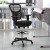 Flash Furniture HL-0001-1CBLACK-GG Mid-Back Black Mesh Ergonomic Drafting Chair with Black Frame addl-1