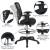 Flash Furniture HL-0001-1CBLACK-GG Mid-Back Black Mesh Ergonomic Drafting Chair with Black Frame addl-4
