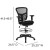 Flash Furniture HL-0001-1CBLACK-GG Mid-Back Black Mesh Ergonomic Drafting Chair with Black Frame addl-5