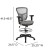 Flash Furniture HL-0001-1CBLACK-LTGY-GG Mid-Back Light Gray Mesh Ergonomic Drafting Chair with Black Frame addl-5