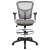 Flash Furniture HL-0001-1CBLACK-LTGY-GG Mid-Back Light Gray Mesh Ergonomic Drafting Chair with Black Frame addl-9