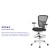 Flash Furniture HL-0001-1CWHITE-GG Mid-Back Black Mesh Ergonomic Drafting Chair with White Frame addl-3