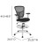 Flash Furniture HL-0001-1CWHITE-GG Mid-Back Black Mesh Ergonomic Drafting Chair with White Frame addl-5