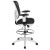 Flash Furniture HL-0001-1CWHITE-GG Mid-Back Black Mesh Ergonomic Drafting Chair with White Frame addl-8