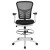 Flash Furniture HL-0001-1CWHITE-GG Mid-Back Black Mesh Ergonomic Drafting Chair with White Frame addl-9