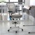 Flash Furniture HL-0001-1CWHITE-LTGY-GG Mid-Back Light Gray Mesh Ergonomic Drafting Chair with White Frame addl-1